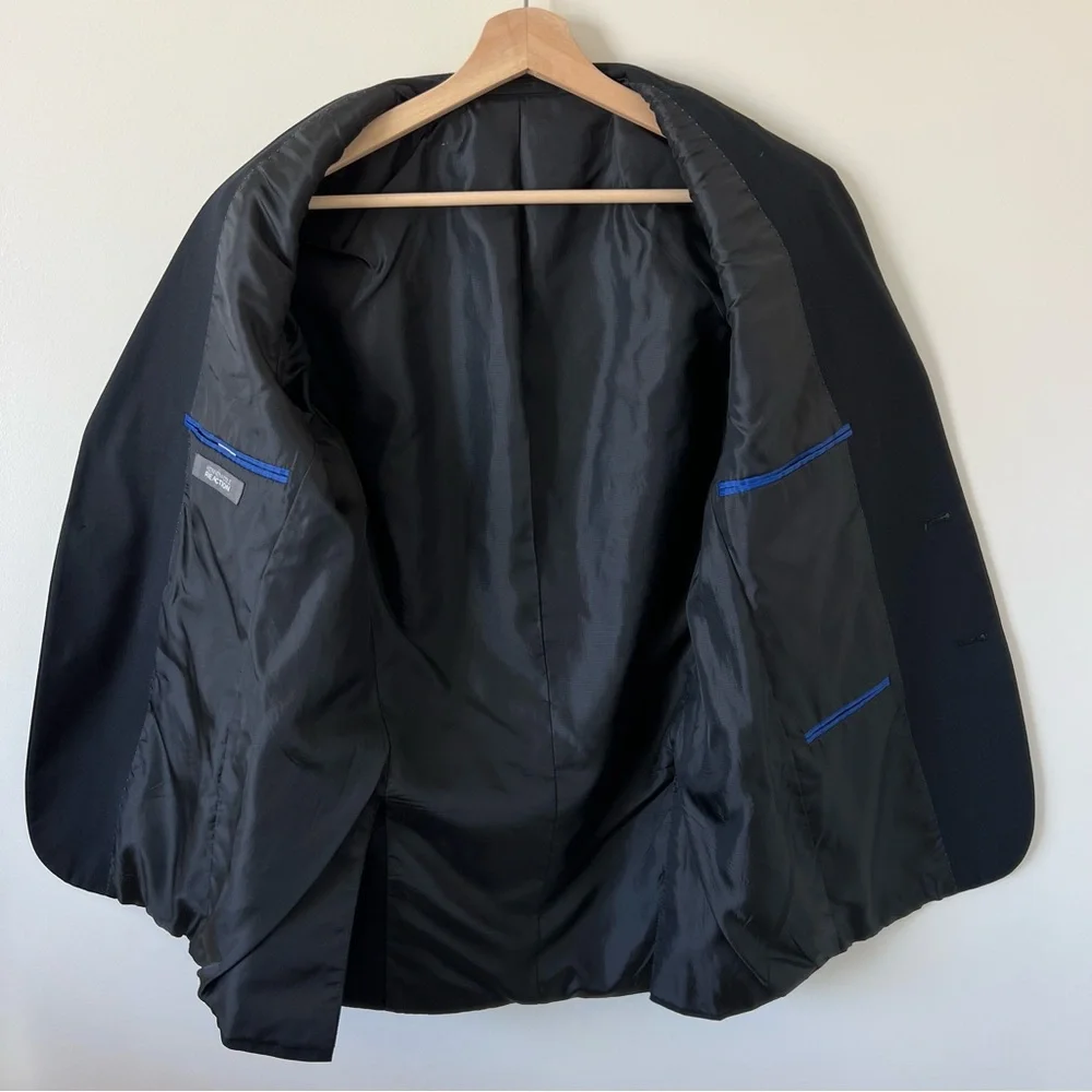 Kenneth Cole Reaction Men Black Blazer Jacket 38R